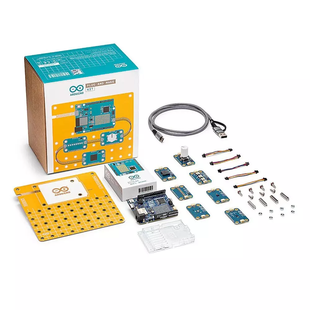 Arduino Plug And Make Kit 5 (board), 3.3 (Modulino nodes) V Voltage Rating 48 MHz Clock Frequency, AKX00069