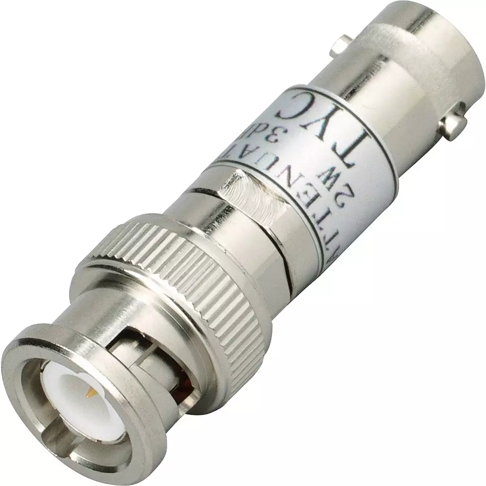 Tocone BNC Fixed Attenuator 1.2(DC to 2 GHz), 1.3(2 to 4 GHz) Voltage Standing Wave Ratio 2 W Rated Power, BA-PJ-3
