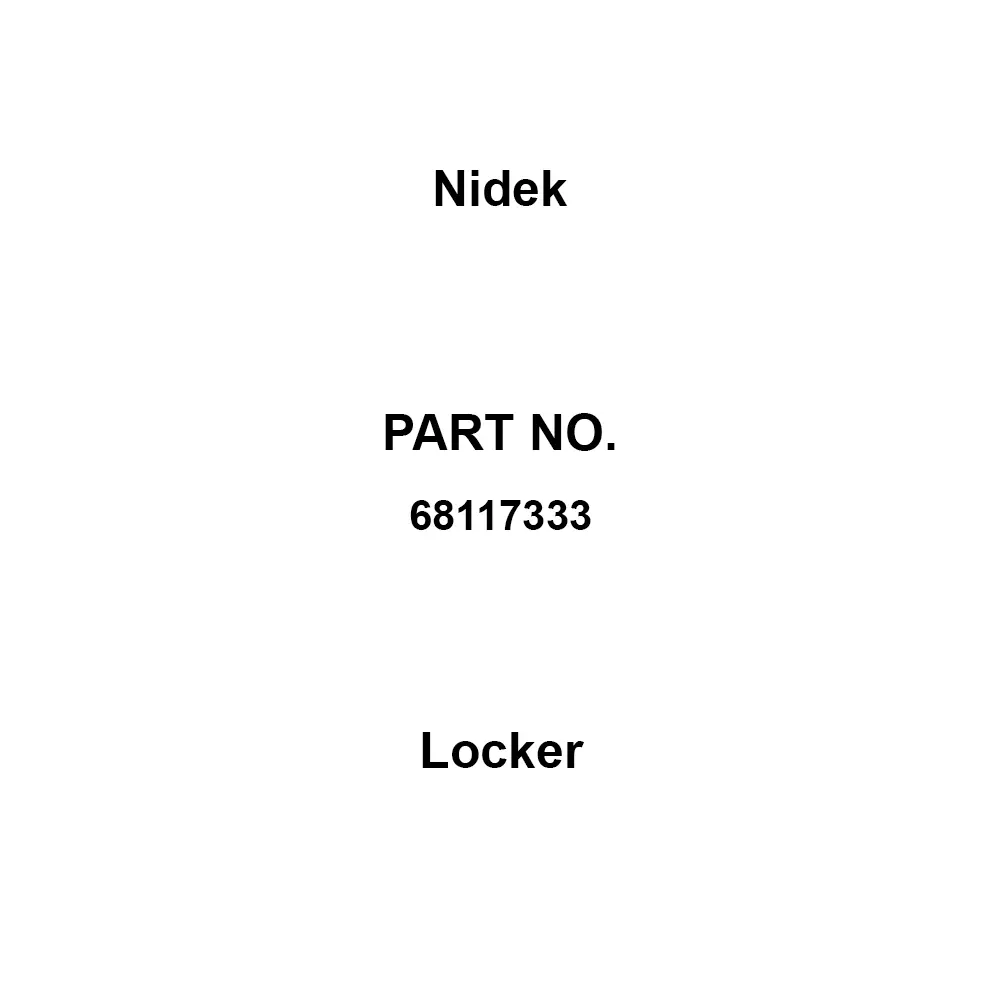Nidek Locker Gloss Finish Type Correspondence Rohs Directive, 140000480675