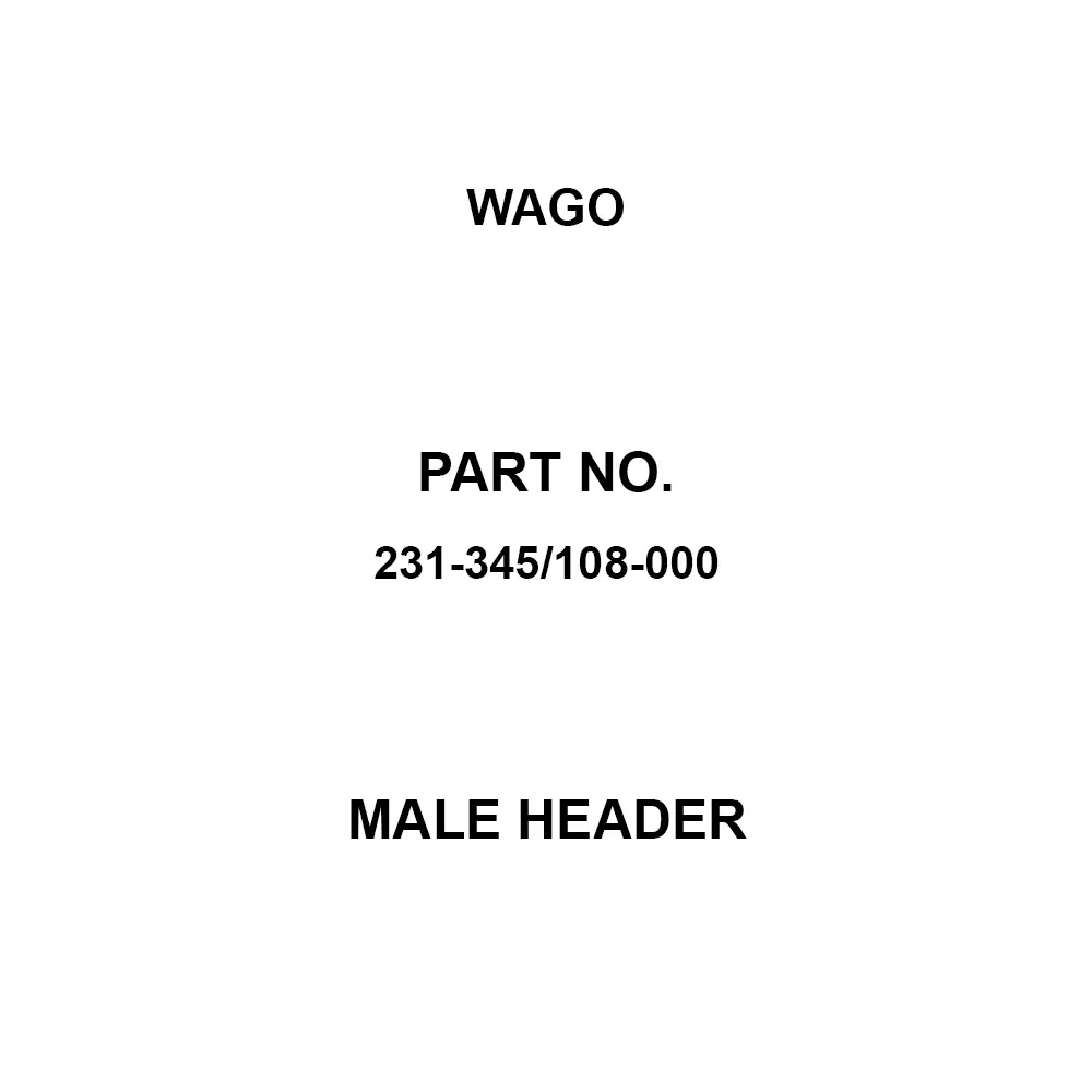 Wago Male Header 15 Pole 12 Amp Rated Current, 231-345/108-000 (Pack of 50)