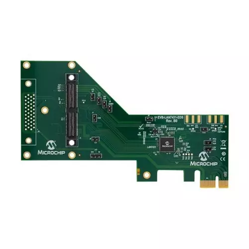 MICROCHIP Interface / Communications Development Kit EVAL BRD, PCIE 3.1 RGMII GIGABIT BRIDGE, EVB-LAN7431-EDS