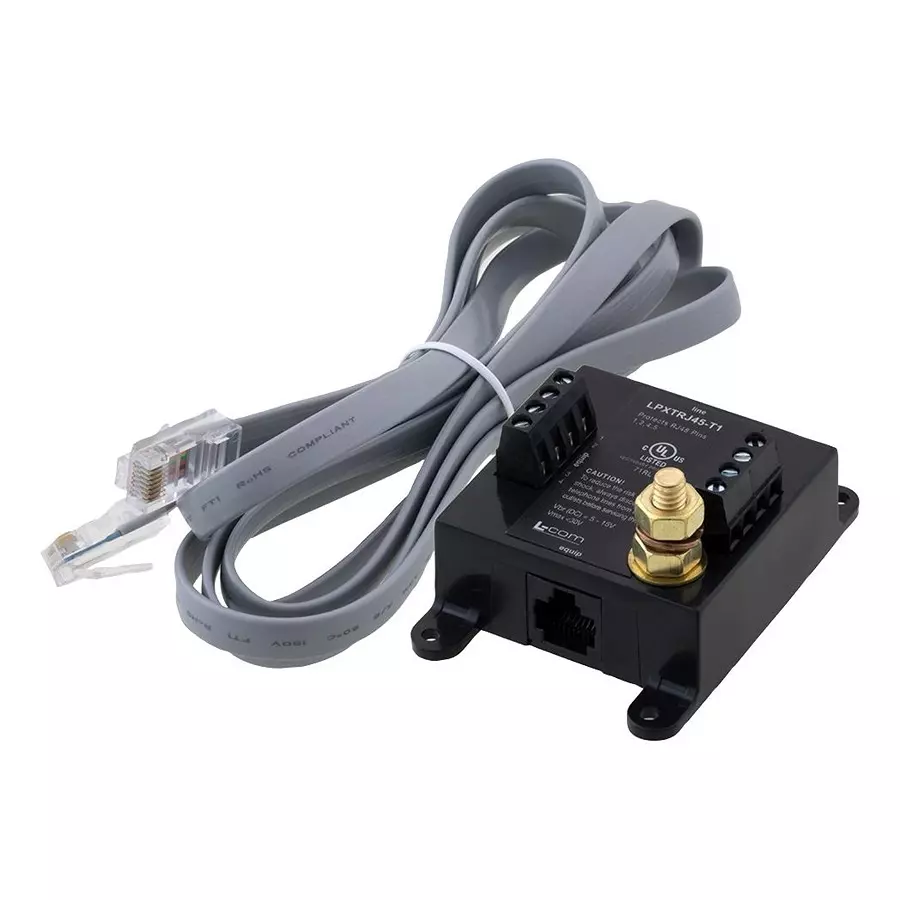 L-COM DATA/SIGNAL LINE PROTECTOR, 1P, PANEL, LPXTRJ45-T1