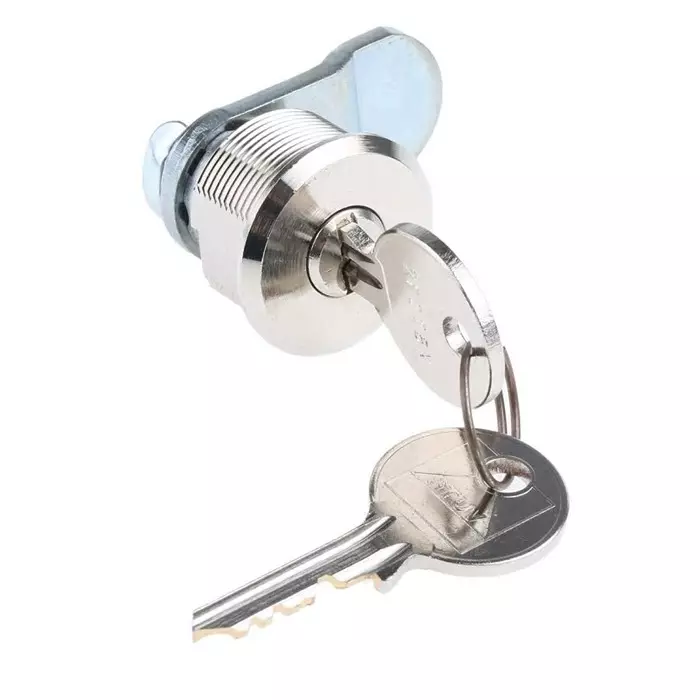 Steinbach & Vollman Brass Tumbler Lock 20 mm Panel-to-Tongue 18.2x22.2 mm Cutout Key Unlock, 44880010