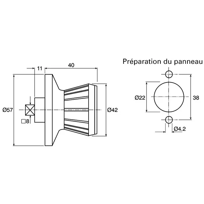 Euro-Locks Cabinet Key Lock 11 mm Panel to Tongue Depth, 22 mm Panel Cutout Diameter, 1605013