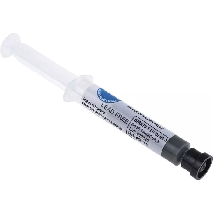 MBO SIRIUS 1 LF Solder Paste 30g Capacity, 217°C Melting Point, 0.14% Flux Content, SIRIUS 1 LF