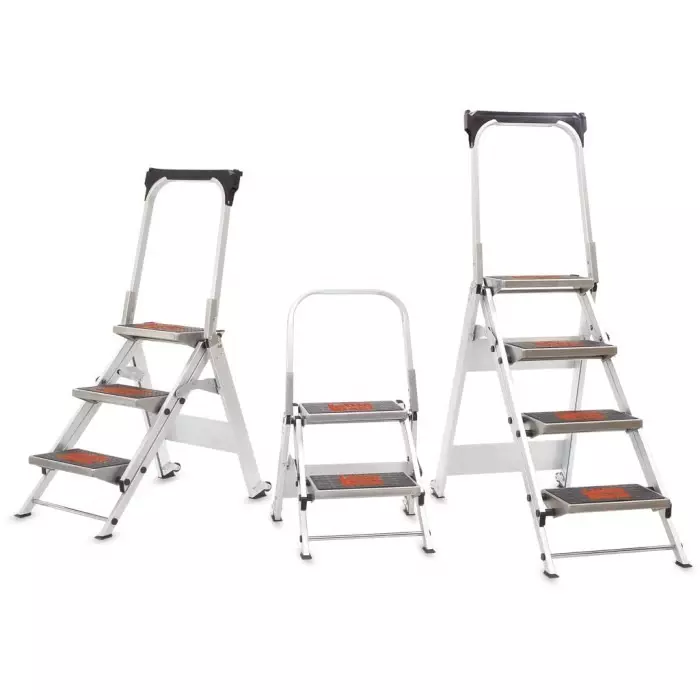 Tornado 2 Tread Aluminium Steps 0.46m Platform Height Aluminium Zinc, 1216-002