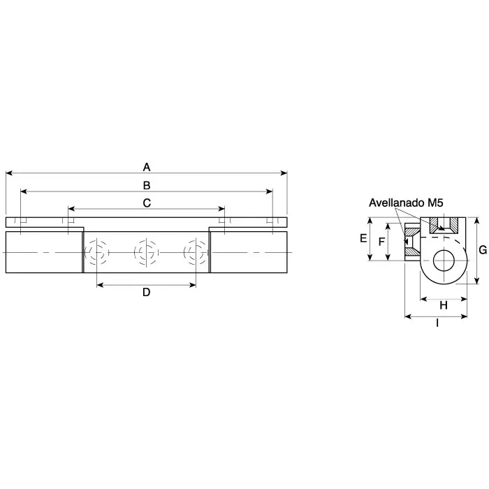 Steinbach & Vollman Barrel Hinge Aluminium, 25x120x16 mm, Free Swinging, 825859 (Pack of 2)