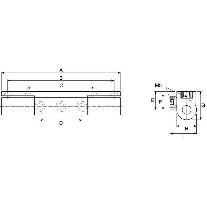 Steinbach & Vollman Barrel Hinge Aluminium, 25x120x16 mm, Free Swinging, 825859 (Pack of 2)