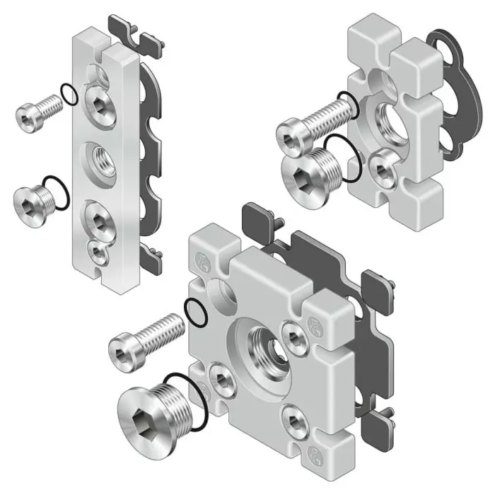 Bosch Rexroth Flanged Plate, Connecting Component, Strut Profile 90 x 90 mm, Groove Size 10 mm, 3842523098