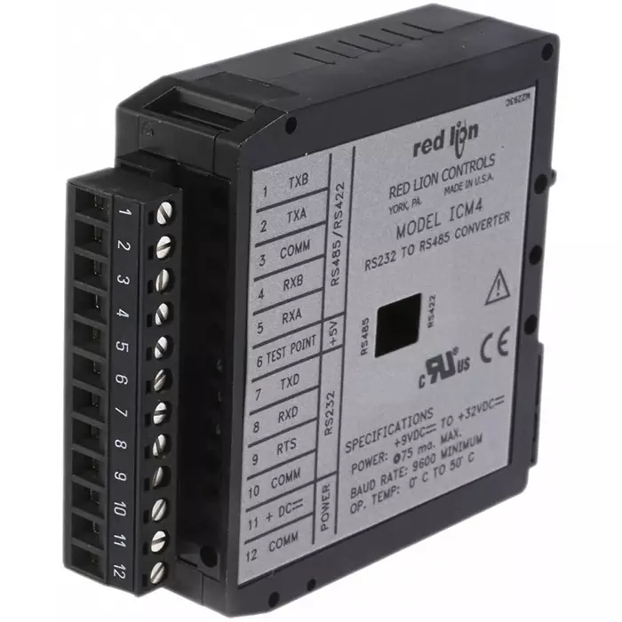 Red Lion MINI MCR-SL-2CP-I-I-SP Series Signal Conditioner, RS-232 Input, RS-422, RS-485 Output, 9 - 32V dc Supply, ICM40030
