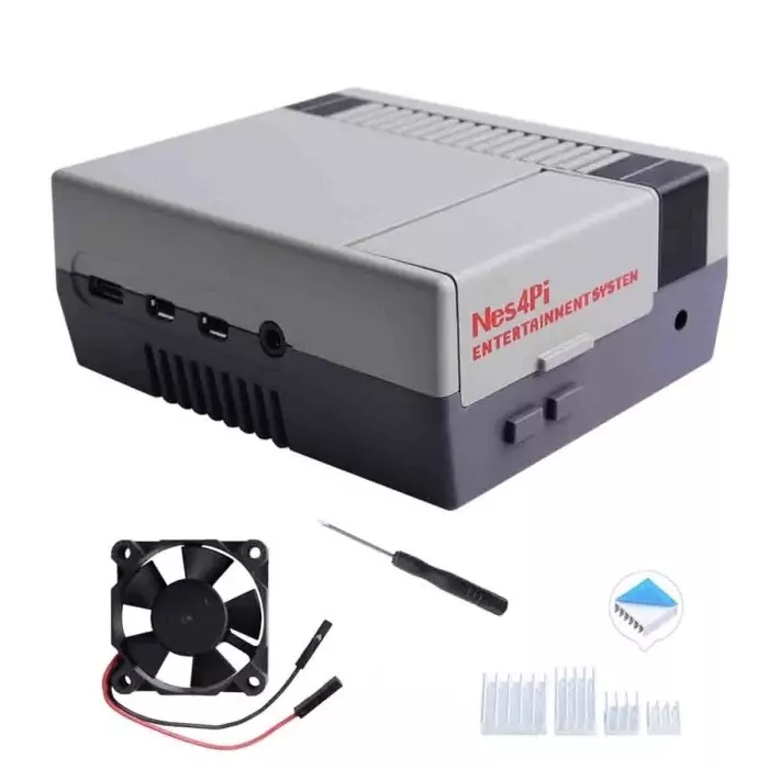 52Pi ABS Case for use with Raspberry Pi 4B in Grey, ZP-0086