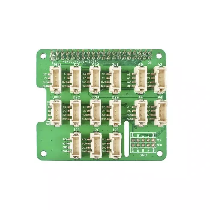 Seeed Studio Grove Base HAT with 13 Grove Module Connectors for Raspberry Pi, 103030275