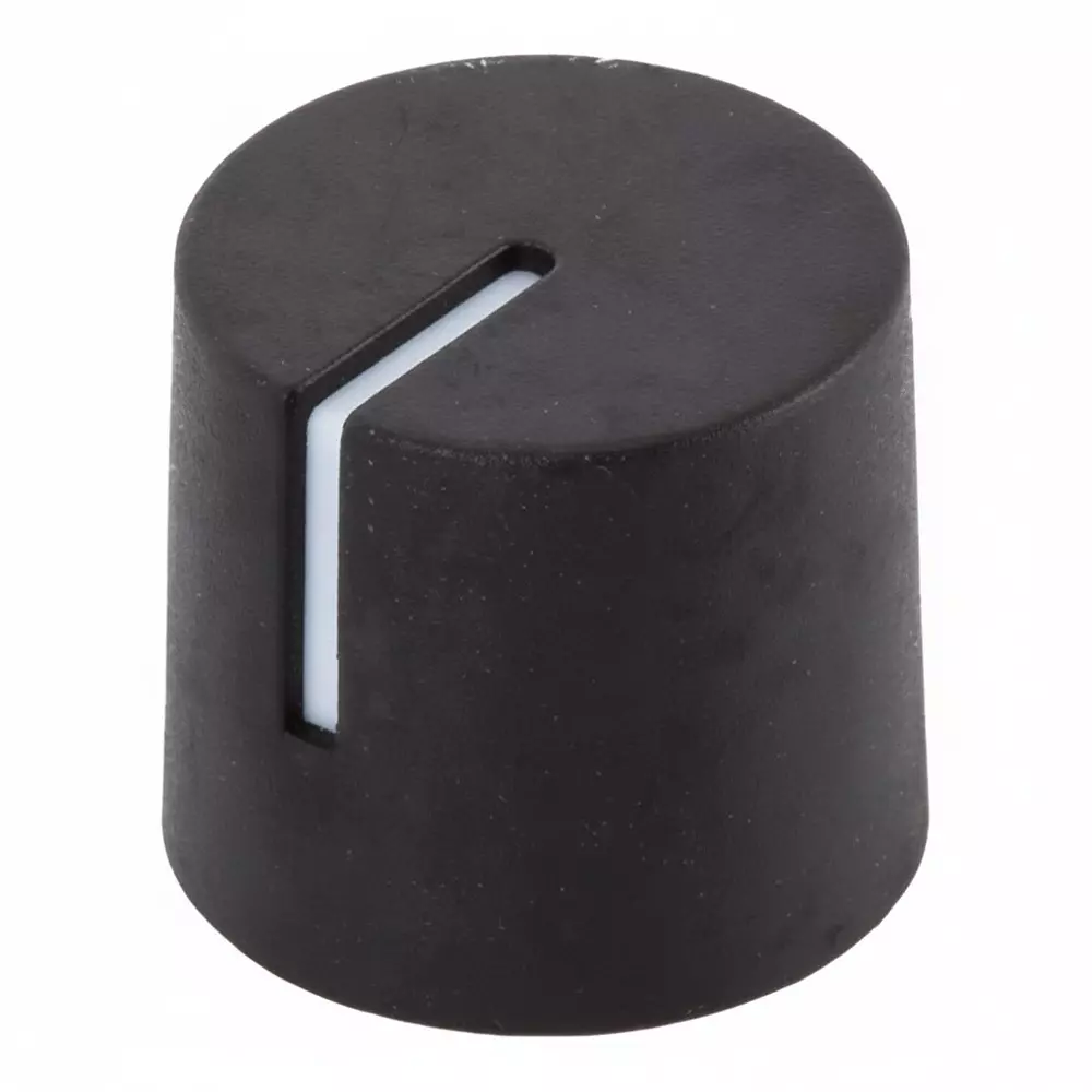 Same Sky Knobs Smooth Type Plastic Black 10.8 mm Outside Diameter, SPK-012A