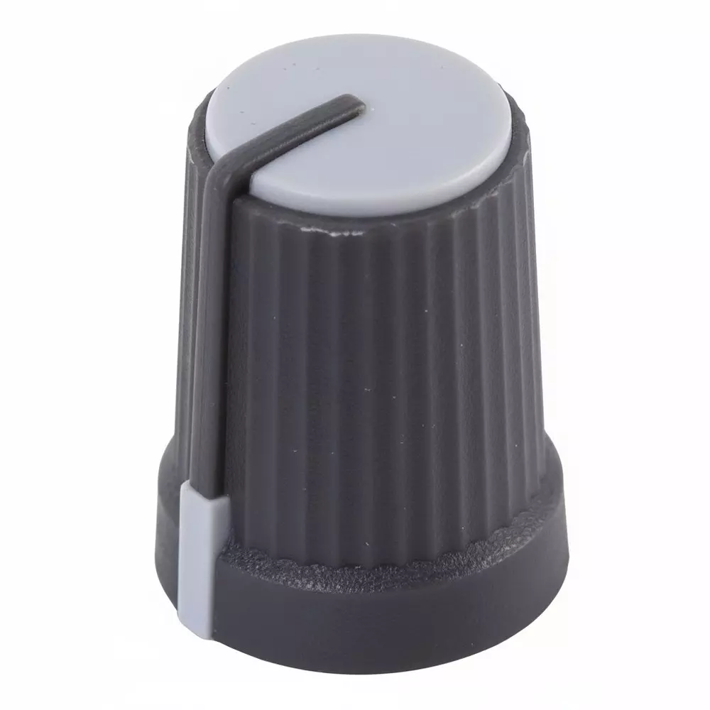 Same Sky Knobs Ribbed Type Plastic Gray (Dark Gray) 12.2 mm Outside Diameter, SPK-001B