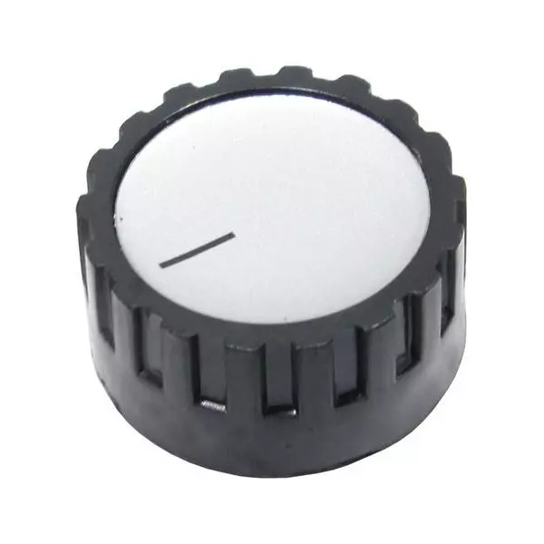 Shin Chin Cylindrical Knob Phenolic Black 24 mm Outside Diameter, RN-79/6.4