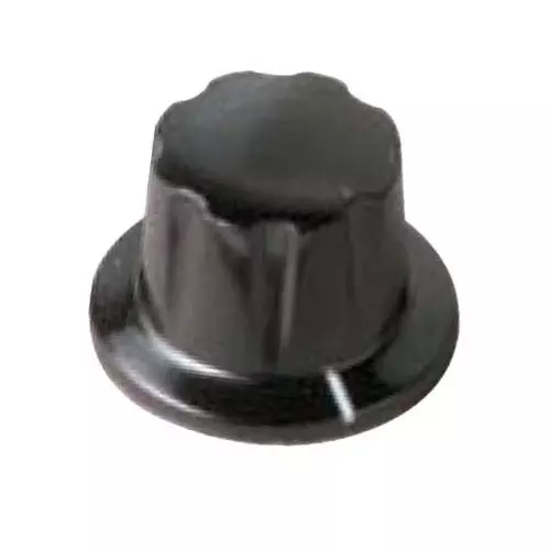 DAVIES MOLDING Skirted Control Knob Plastic Black 24.63 mm (0.97 inch), 31.75 mm (1.25 inch) Outside Diameter, 1920AU