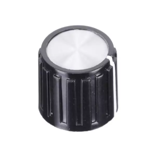 APEM MPKG Series Cylindrical Knob Black 14 mm Outside Diameter, MPKG50B1/4