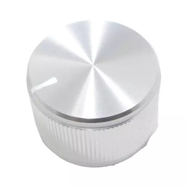 Eagle Plastic Devices Cylindrical Knob Aluminum Silver 24 mm Outside Diameter, 450-6006