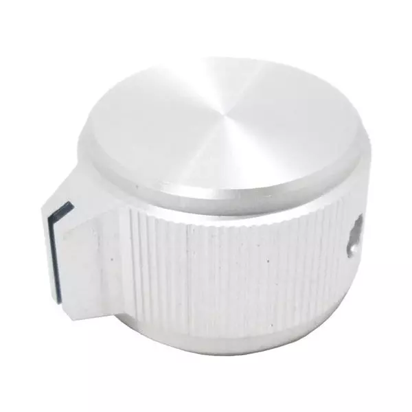 Eagle Plastic Devices Cylindrical Knob Aluminum Silver 23 mm Outside Diameter, 450-MPN91