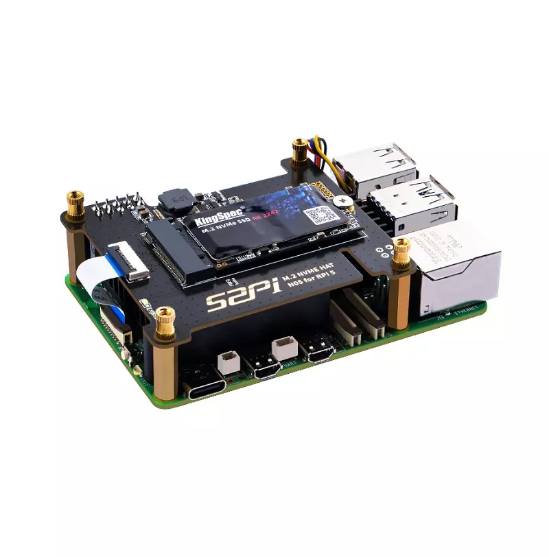 52Pi N05 M.2 2242 PCIe To NVMe Top Extension Adapter Board For Raspberry Pi 5