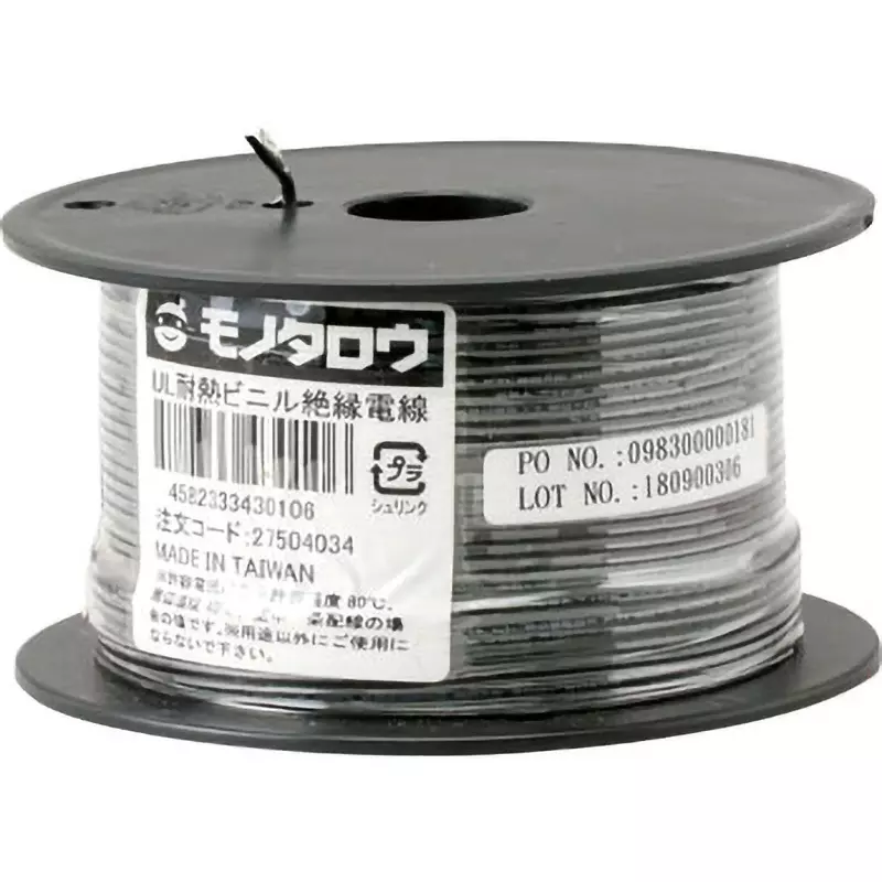 MonotaRO Polyvinyl Chloride Insulated Wires, Ul Heat Resistance, Ul1007, 27504034 (Roll of 1 Pcs)