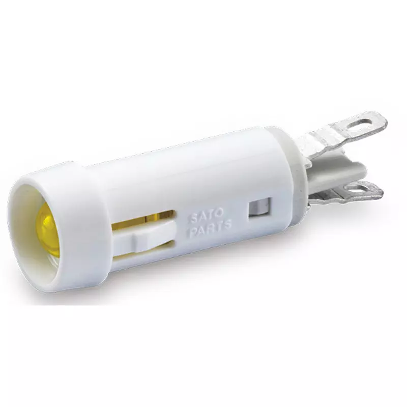 Sato Parts Indicator Light LED Bracket Round Φ5 mm Bullet-Shaped LED Lens, DB-41-F-WY