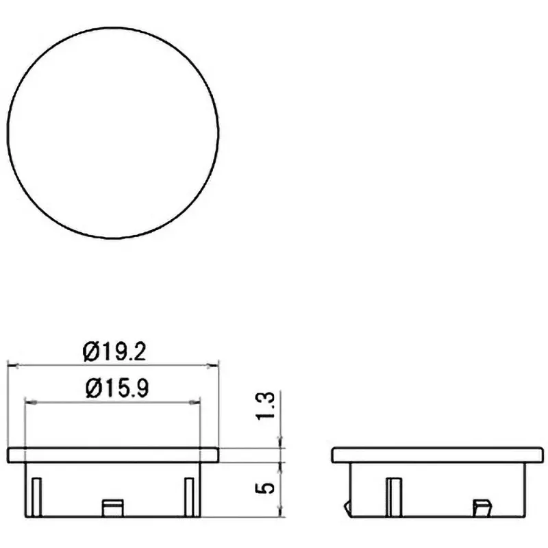 sato-parts-control-knob-cap-k-100-no-indicator-line-gray-nylon-6-ul94v-2-k-100-22cs-gy