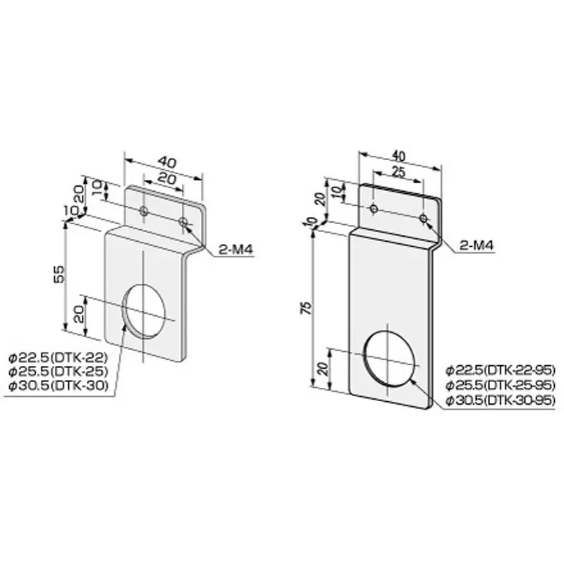 Shinohara Electric ABC Parts Φ22.5 mm Mounting Hole Dia, DTK-22-95
