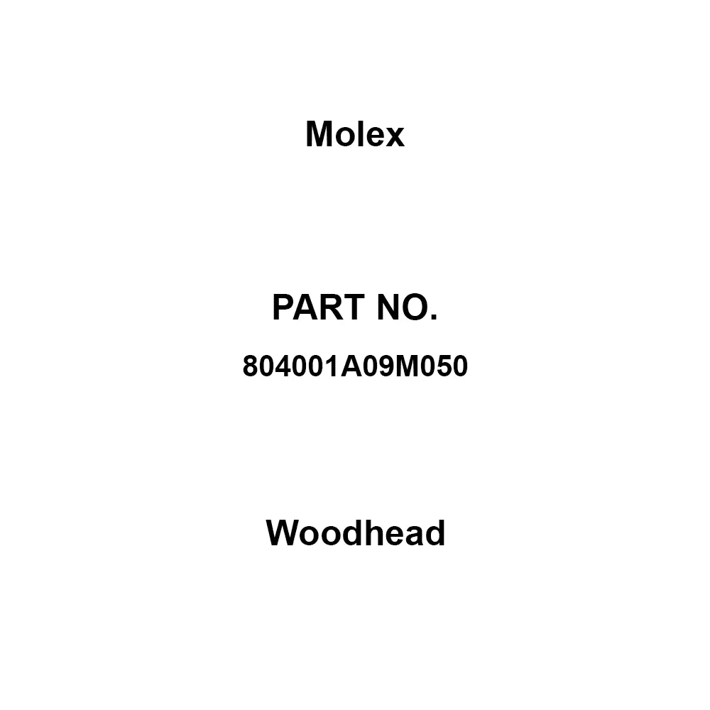 Molex Woodhead 250 AC/DC V Rated Voltage 4 A Rated Current 22 Applicable Wire Range Awg, 804001A09M050