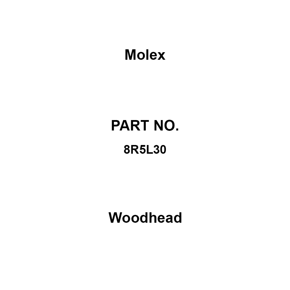 Molex Woodhead 60 AC/DC V Rated Voltage 4 A Rated Current Straight Connection Type, 8R5L30