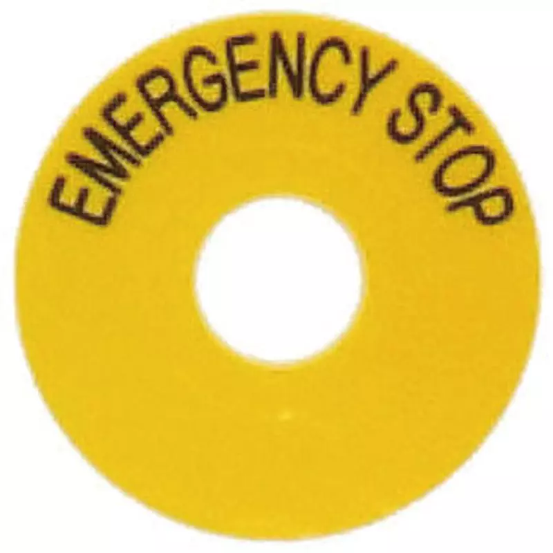 SUS Emergency Stop Seal English Language Display SS for Φ16 switch Suitable For BlACk Letter Color, C4P-012S