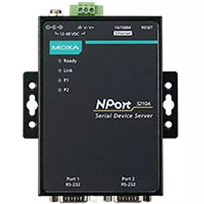 MOXA Industrial Serial Device Server 12 to 48 VDC Input Voltage, NPort 5210A