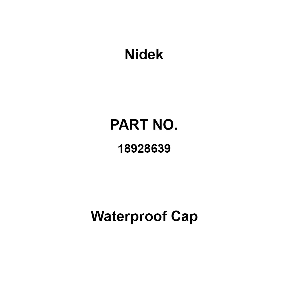 Nidek Waterproof Cap 19.0 mm Dimension Correspondence Rohs Directive ET Suitable Main Unit Model, 140000610334 (Pack of 10)