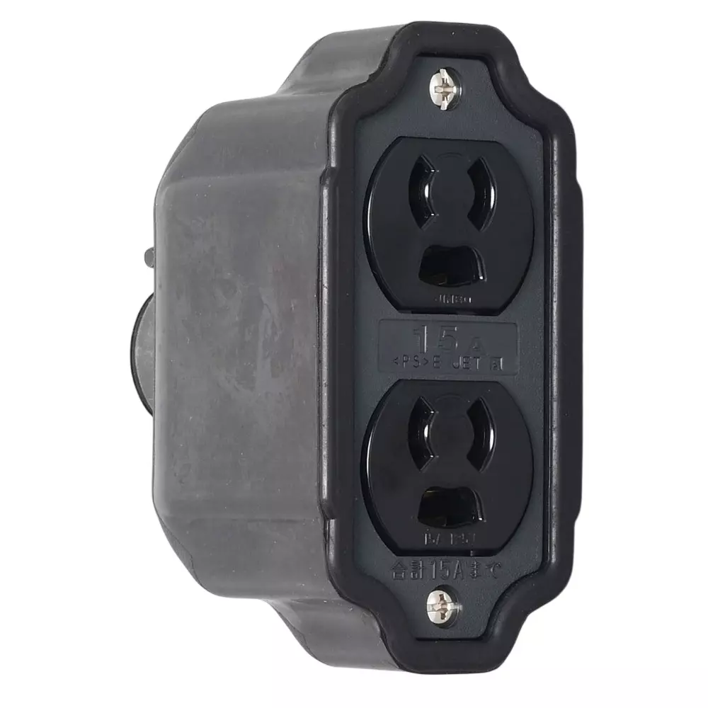 AMERICAN DENKI Retaining Double Connector Body 125 V Voltage 15 A Current Type, 7113GRZ