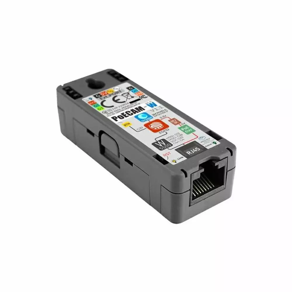 M5Stack PoE Camera 64x24x18 mm Dimension, M5STACK-U121-B-V11