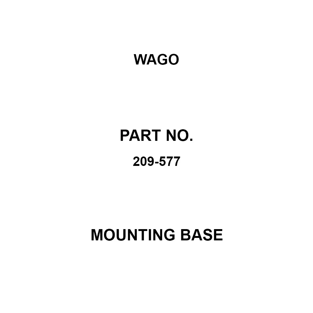 Wago Mounting Base, 209-577 (Pack of 5)