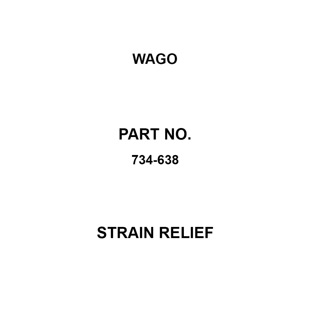 Wago Strain Relief Orange Color 8.0 No. of Pole 3.81 Cell Spacing, 734-638 (Pack of 25)