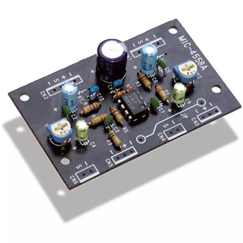 Wonder Kit Stereo Microphone Amplifier DC 8 to 12 Power Supply Voltage About 10 mA Standby Current Line level, MIC-4558