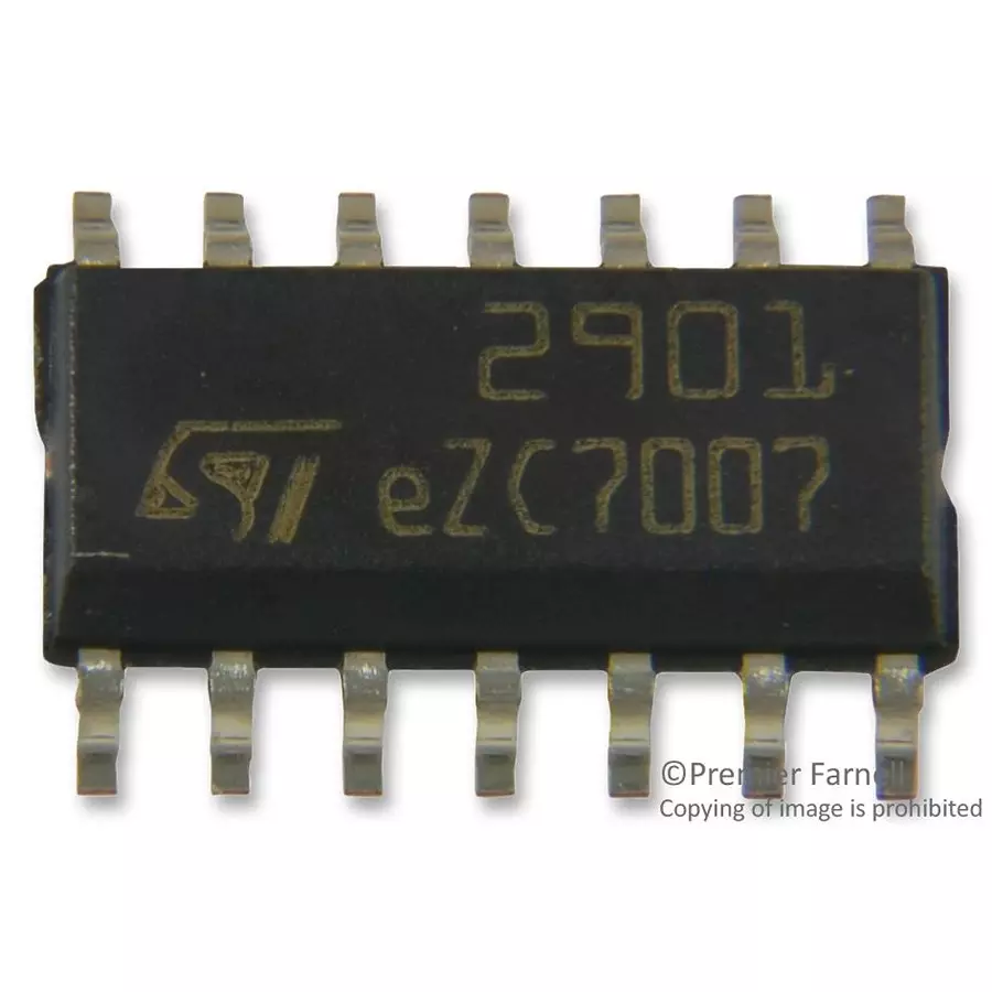Stmicroelectronics Comparator, Quad, 1.3Us, Soic-14, Lm2901Dt (Pack of 5)