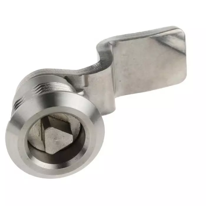 Steinbach & Vollman Stainless Steel Triangular Lock 32 mm Panel-to-Tongue 20.2x22.2 mm Cutout Key Unlock