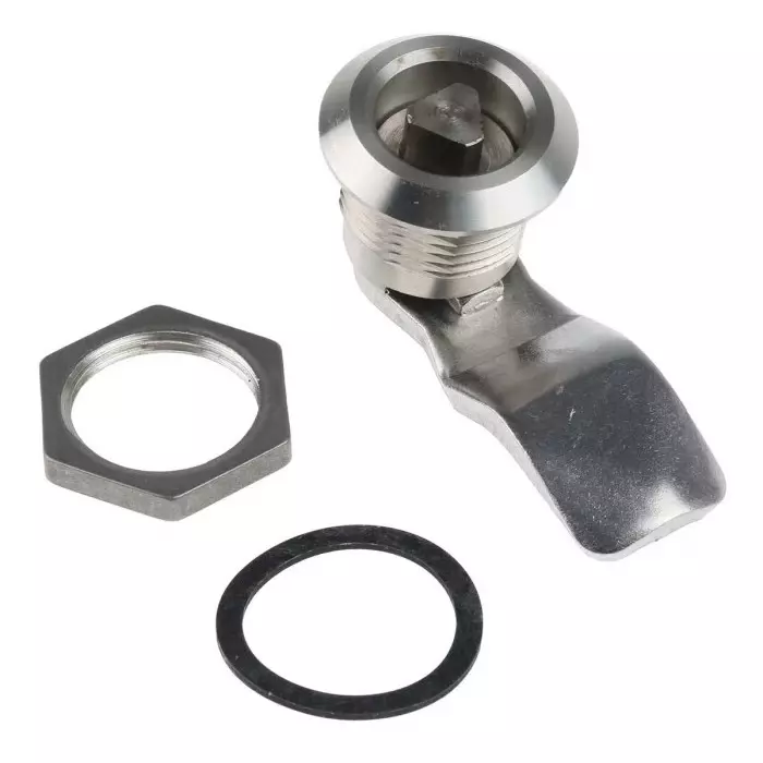 Steinbach & Vollman Stainless Steel Triangular Lock 13 mm Panel-to-Tongue 20.2x22.2 mm Cutout Key Unlock, 6801830