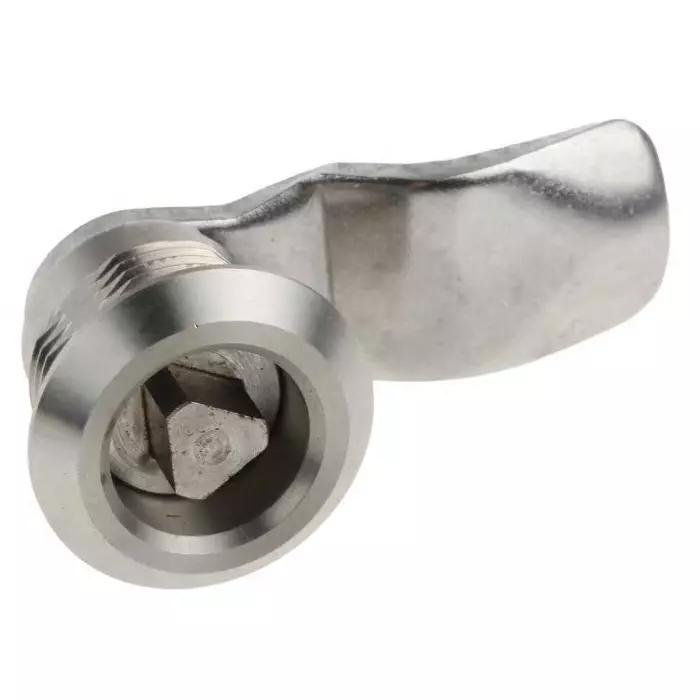 Steinbach & Vollman Stainless Steel Triangular Lock 13 mm Panel-to-Tongue 20.2x22.2 mm Cutout Key Unlock, 6801830