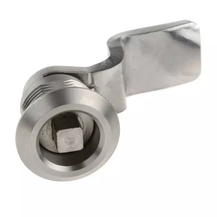 Steinbach & Vollman Square Key Lock Stainless Steel, 32 mm Panel to Tongue Depth, 20.2x20.2 mm Panel Cutout, 3410270