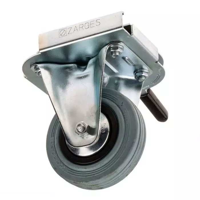 Zarges Fixed Castor Wheel 90 Kg Capacity 100 mm Wheel, 40741 (Pack of 2)