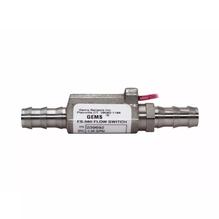 GEMS SENSORS FS-380 Series Compact Flow Switch Flow Sensor for Fluid 0.5 GPM Max, 168433