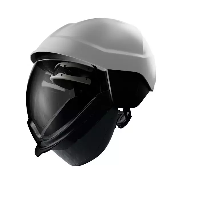 Skytec E Pro 2 Black White Arc Flash Helmet with Chin Strap Adjustable, SKH00002AZ (Pack of 6)