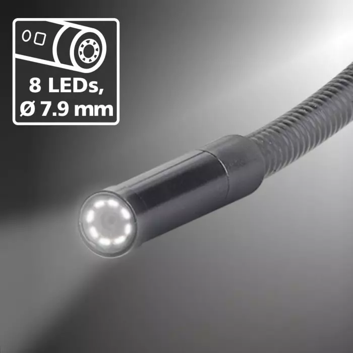 Laserliner 7.9 mm probe Inspection Camera Extension Cable 1.5m Probe Length 1280x720pixels Resolution, 092.282.55H