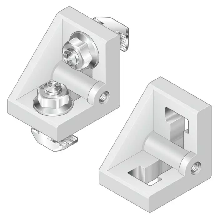Bosch Rexroth M4 x 8 Corner Bracket, Connecting Component, Strut Profile 20 mm, Groove Size 6 mm, 3842536670