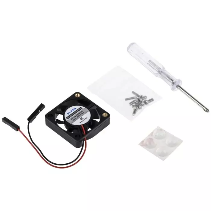 Okdo Aluminium Case for use with Raspberry Pi 4 Model in Grey, ZP-0095