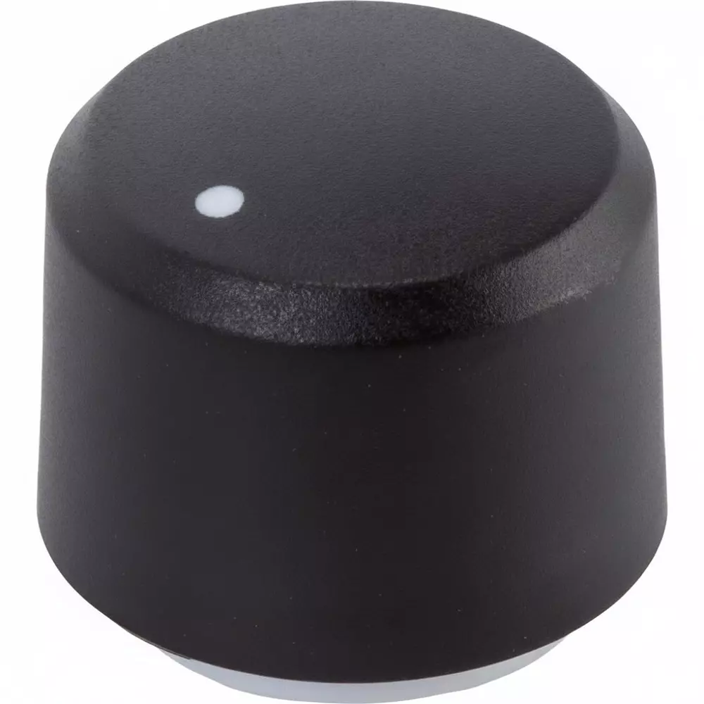Same Sky Knobs Smooth Type Acrylonitrile Butadiene Styrene (ABS) Black 15.14 mm Outside Diameter, SPK-017A